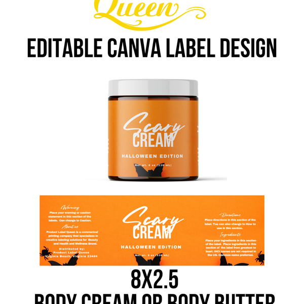 Template 06 8x2.5 Body Cream Halloween Theme