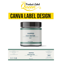 8x2 Body Butter  Canva Label Template