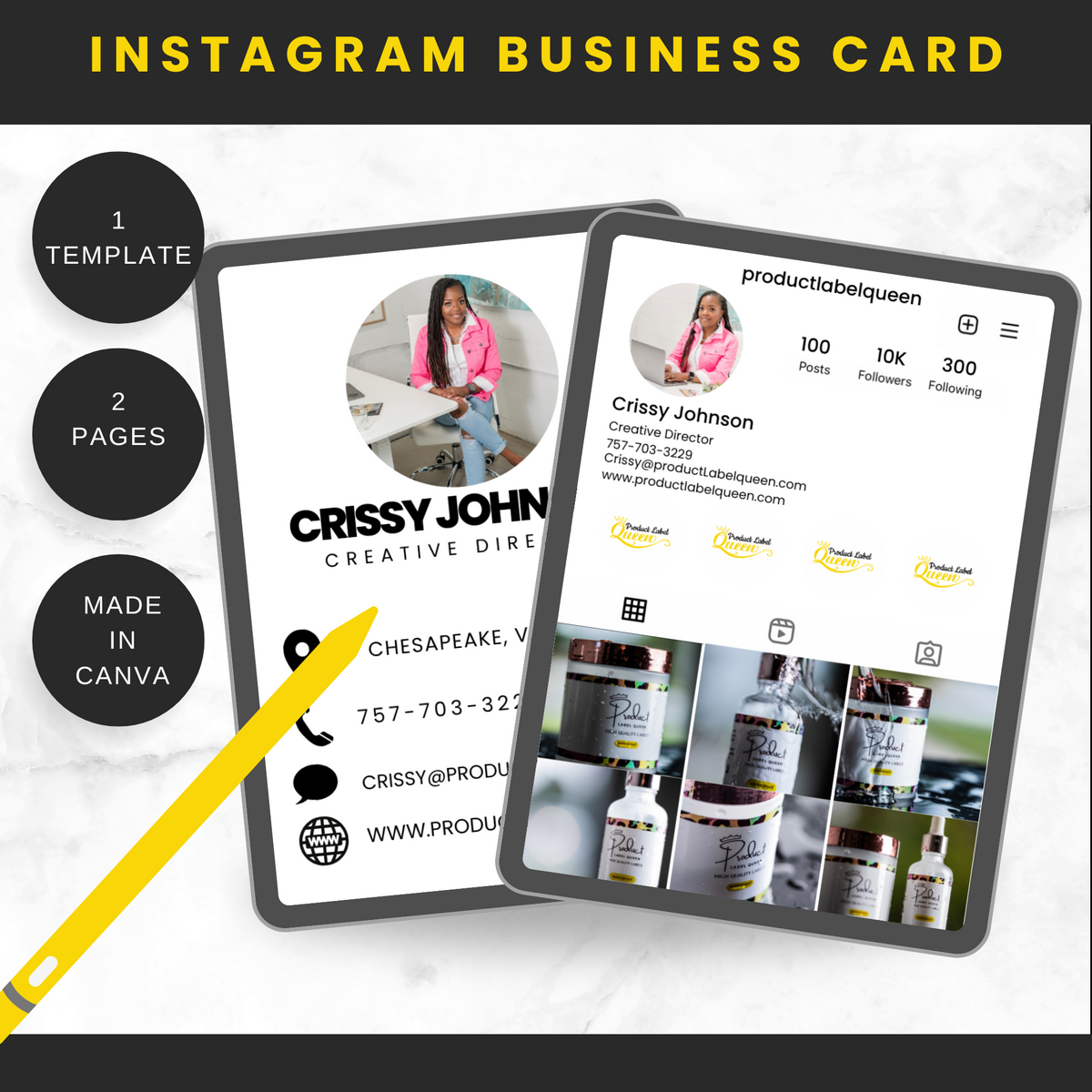 Template 03 Instagram Business Card
