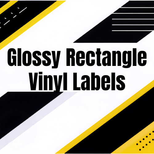 Rectangular GLOSSY Vinyl Labels