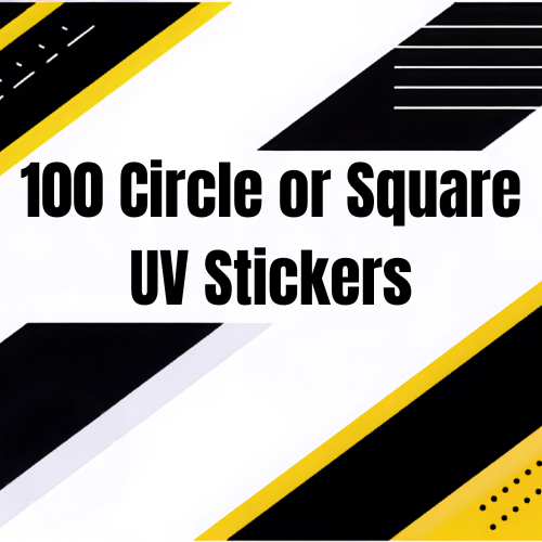 Circle & Square Stickers UV (100)