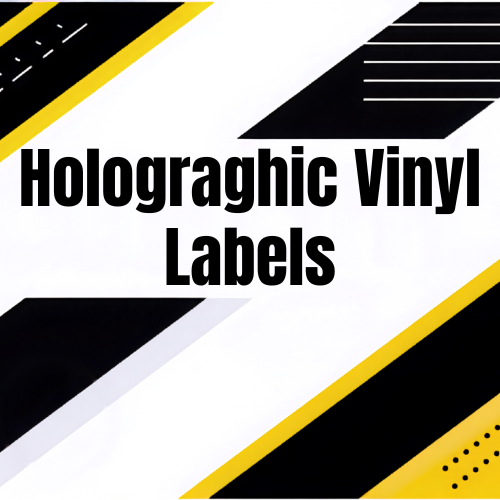 Holographic Rainbow Vinyl Labels PLQ
