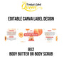 Template 01 8x2 Body Butter/Scrub Label