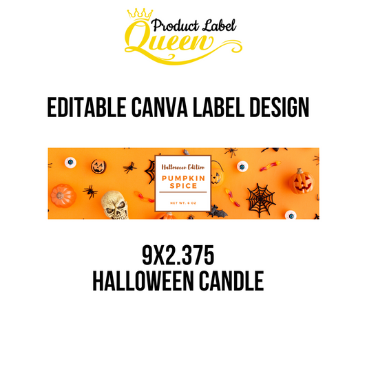 9x2.375 Halloween Candle Label