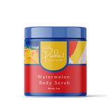 Blue, Yellow Red Abstract Body Butter/Body Scrub Canva Template, 8x2