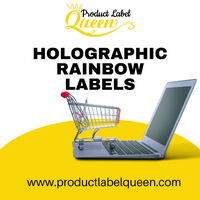 Holographic Rainbow Vinyl Labels PLQ